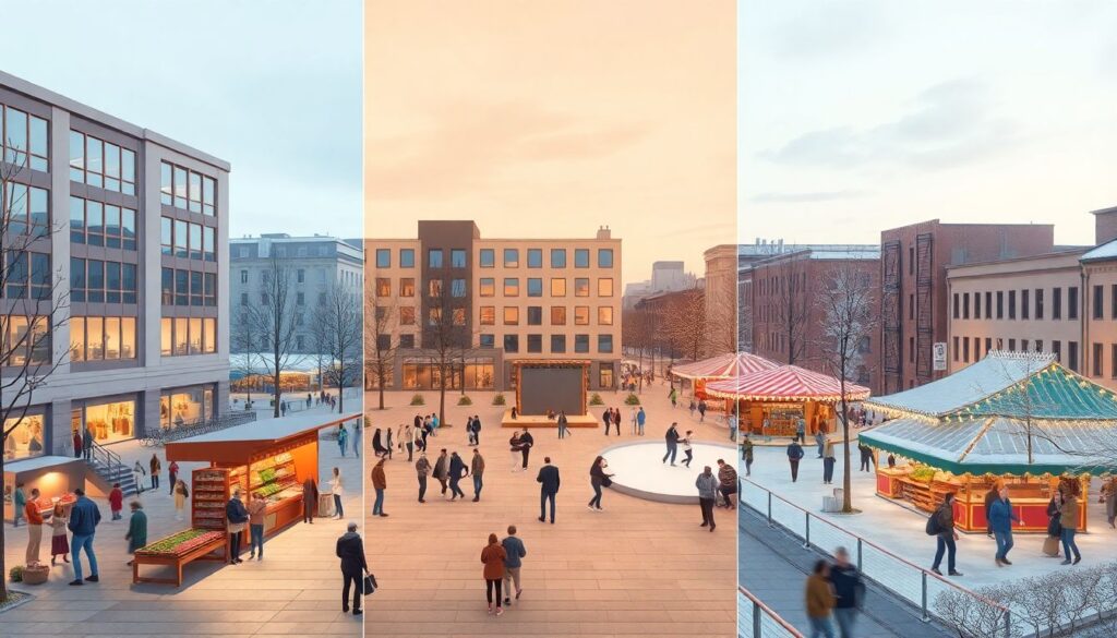 Архитектурные решения для комфортной городской среды - иллюстрация