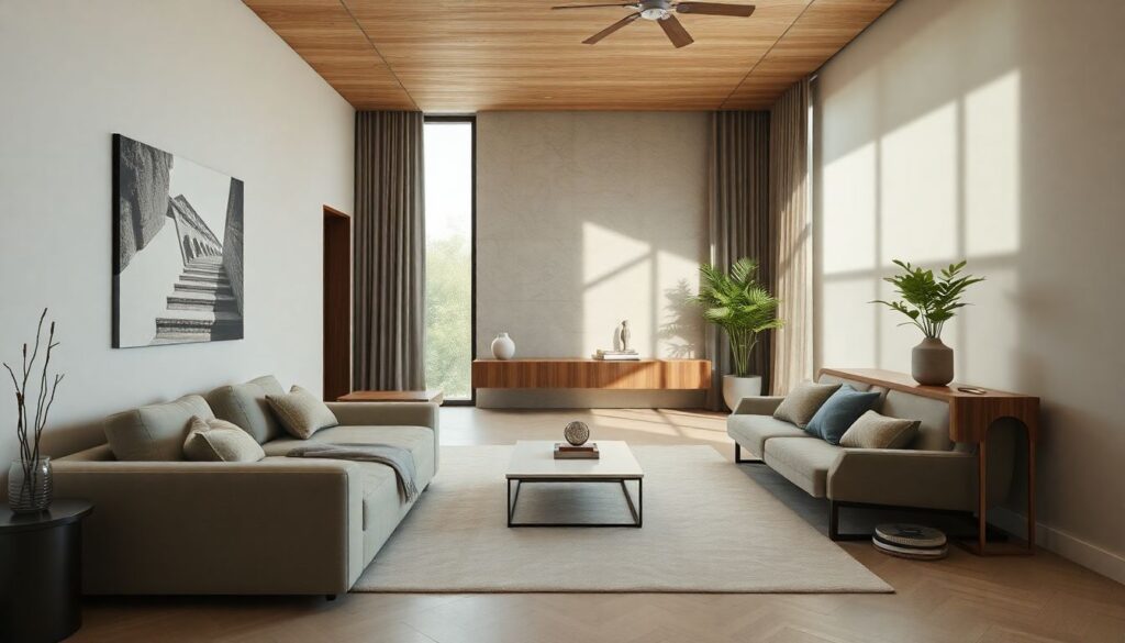 Тренды интерьерного дизайна: цветовые палитры и фактуры - иллюстрация