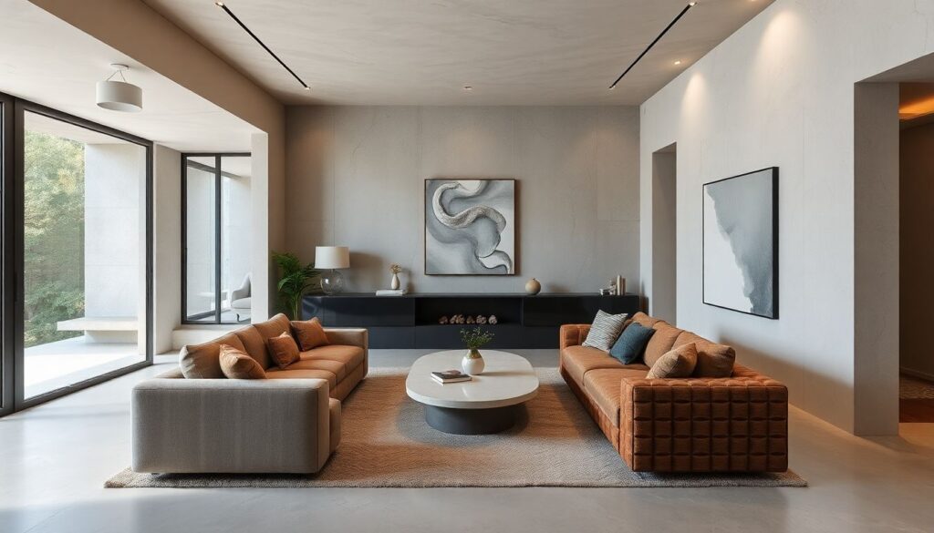 Тренды интерьерного дизайна: цветовые палитры и фактуры - иллюстрация