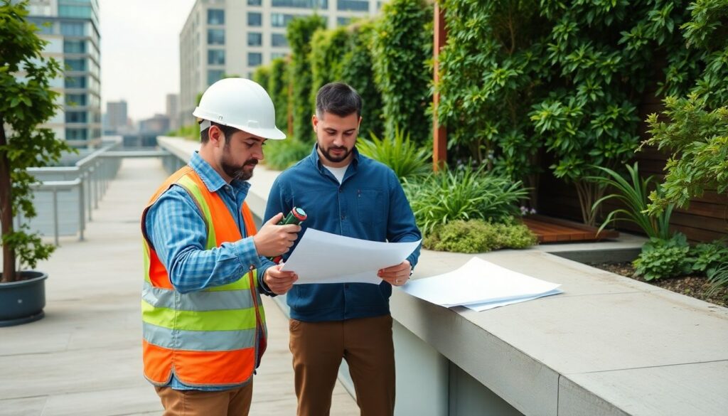 Городские ландшафты: зеленые крыши и вертикальные сады - иллюстрация